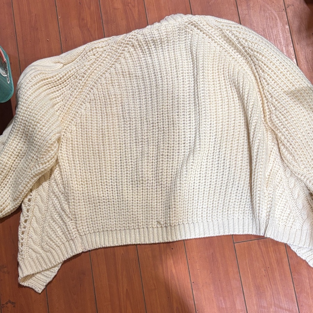 Line & Dot Cream Open-Front Cardigan - Picture 6 of 6